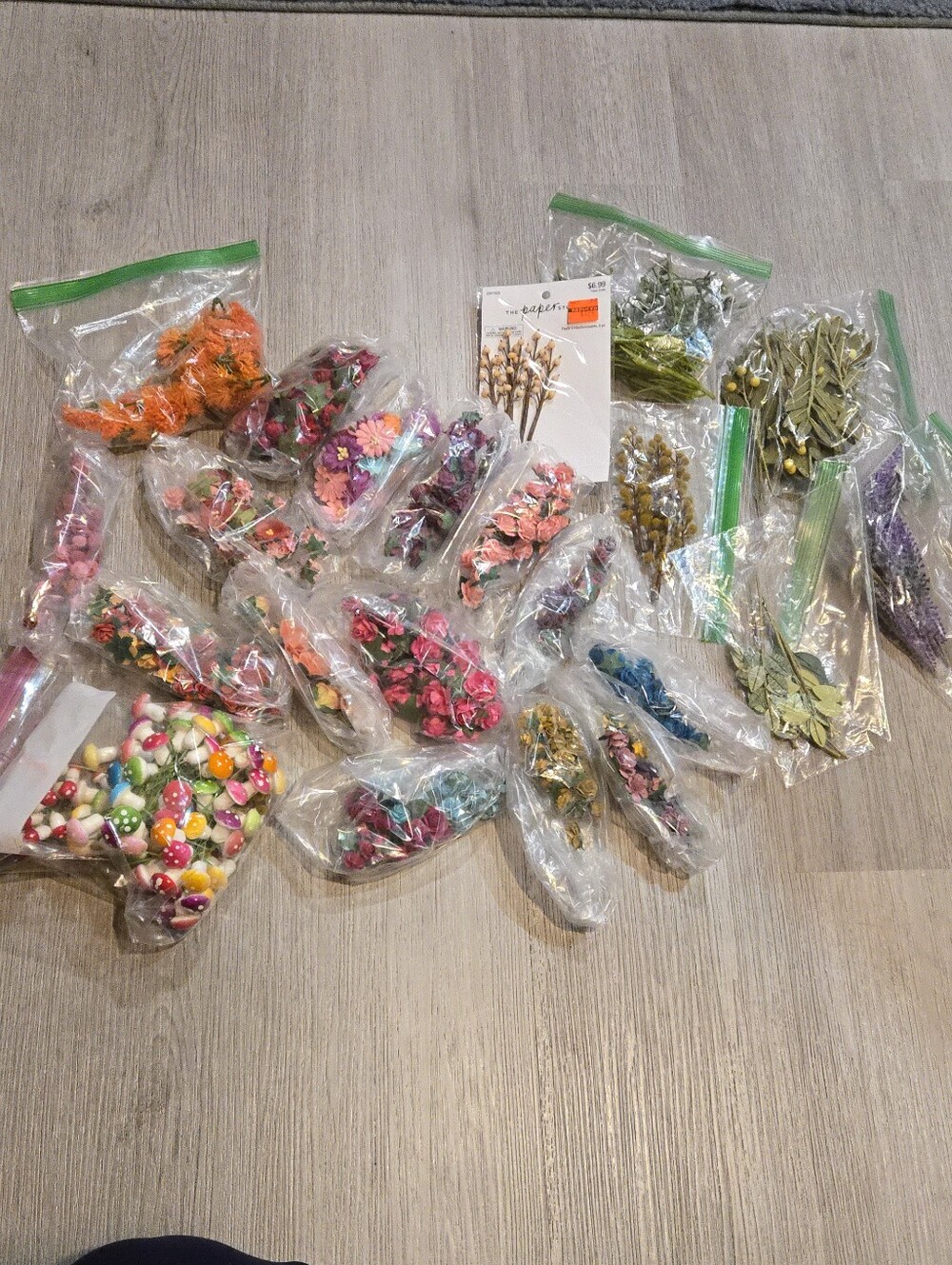 Huge Craft Paper Floral / Stems Embellishments, Multi Color